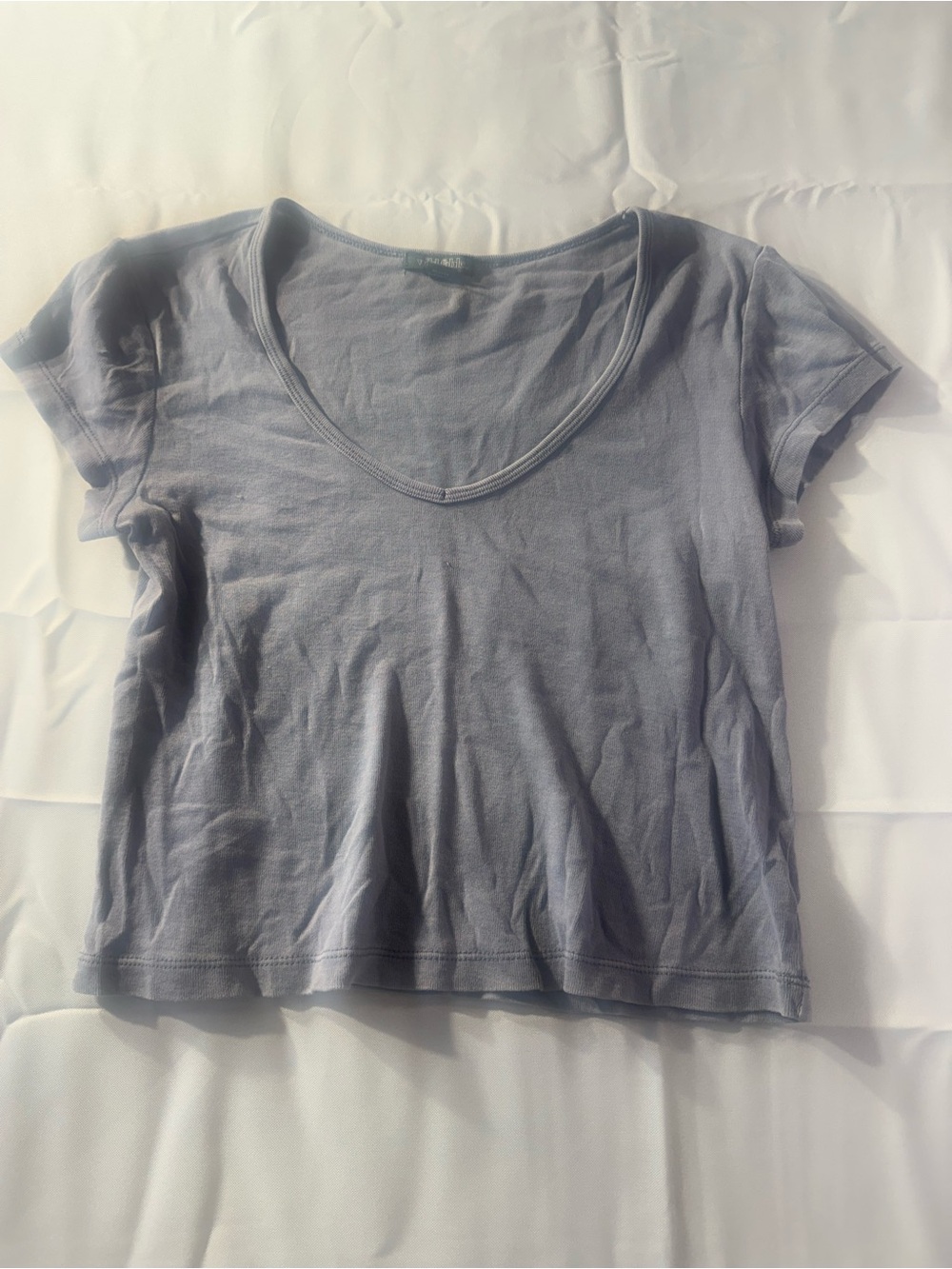 wild fable XS Lavender/Gray Scoop Neck Crop Top